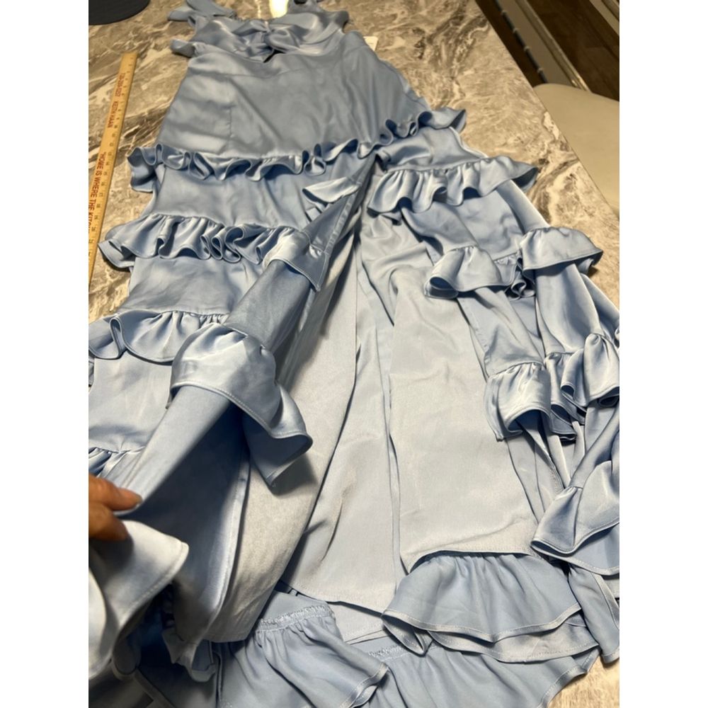 Altar'd State Alana Marie Light Blue Ruffle Maxi Dress - Picture 16 of 16